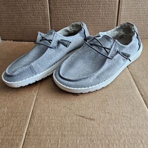 Hey Dude Gray Flats Moccasin-Style Loafers